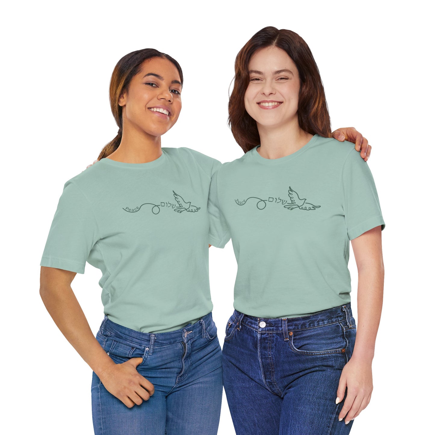 Shalom Dove Tee | Hebrew Peace Christian Graphic T-Shirt