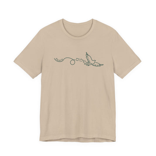 Shalom Dove Tee | Hebrew Peace Christian Graphic T-Shirt