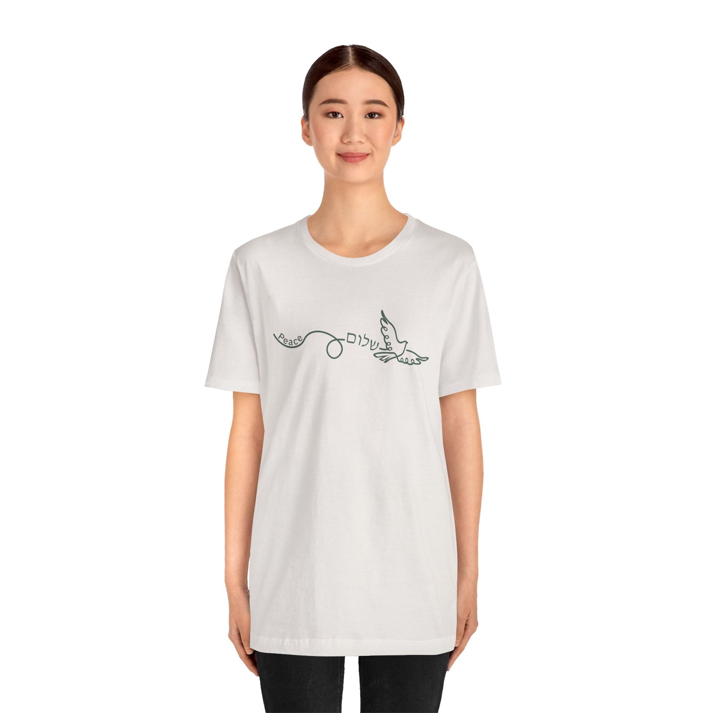 Shalom Dove Tee | Hebrew Peace Christian Graphic T-Shirt